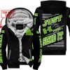 PREMIUM JUST FCKN GONNA SEND IT – CUSTOM NAME – KAWASAKI - BLACK V1 - FLEECE ZIP HOODIE