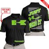 PREMIUM JUST FCKN GONNA SEND IT – CUSTOM NAME – KAWASAKI - BLACK V1 - POLO SHIRT