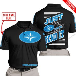 PREMIUM JUST FCKN GONNA SEND IT – CUSTOM NAME – POLARIS - BLACK V1 - POLO SHIRT