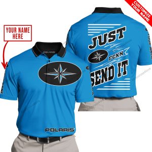 PREMIUM JUST FCKN GONNA SEND IT – CUSTOM NAME – POLARIS - BLUE V1 - POLO SHIRT