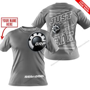 PREMIUM JUST FCKN GONNA SEND IT – CUSTOM NAME – SEA DOO - GREY - T-SHIRT