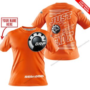 PREMIUM JUST FCKN GONNA SEND IT – CUSTOM NAME – SEA DOO - ORANGE - T-SHIRT