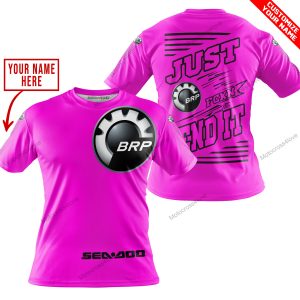 PREMIUM JUST FCKN GONNA SEND IT – CUSTOM NAME – SEA DOO - PINK - T-SHIRT