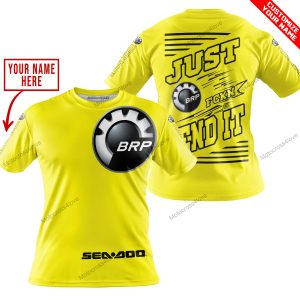 PREMIUM JUST FCKN GONNA SEND IT – CUSTOM NAME – SEA DOO - YELLOW - T-SHIRT