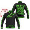 MX DAD - PERSONALISED GIFTS FOR CHILDREN & ADULTS - ALPINESTARS - GREEN - BASEBALL JACKET