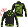 MX DAD - PERSONALISED GIFTS FOR CHILDREN & ADULTS - ALPINESTARS - NEON - BASEBALL JACKET