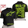 MX DAD - PERSONALISED GIFTS FOR CHILDREN & ADULTS - ALPINESTARS - NEON - POLO SHIRT