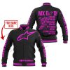 MX DAD - PERSONALISED GIFTS FOR CHILDREN & ADULTS - ALPINESTARS - PINK - BASEBALL JACKET