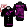 MX DAD - PERSONALISED GIFTS FOR CHILDREN & ADULTS - ALPINESTARS - PINK - BUTTON SHIRT