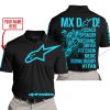 MX DAD - PERSONALISED GIFTS FOR CHILDREN & ADULTS - ALPINESTARS - SKY BLUE - POLO SHIRT