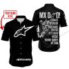 MX DAD - PERSONALISED GIFTS FOR CHILDREN & ADULTS - ALPINESTARS - WHITE - BUTTON SHIRT