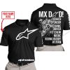MX DAD - PERSONALISED GIFTS FOR CHILDREN & ADULTS - ALPINESTARS - WHITE - POLO SHIRT