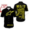 MX DAD - PERSONALISED GIFTS FOR CHILDREN & ADULTS - ALPINESTARS - YELLOW - BUTTON SHIRT