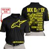 MX DAD - PERSONALISED GIFTS FOR CHILDREN & ADULTS - ALPINESTARS - YELLOW - POLO SHIRT