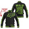 MX DAD - PERSONALISED GIFTS FOR CHILDREN & ADULTS - FOX RACING - GREEN 1 BLACK - BASEBALL JACKET