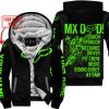 MX DAD - PERSONALISED GIFTS FOR CHILDREN & ADULTS - FOX RACING - GREEN BLACK - FLEECE ZIP HOODIE