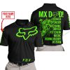 MX DAD - PERSONALISED GIFTS FOR CHILDREN & ADULTS - FOX RACING - GREEN BLACK - POLO SHIRT