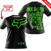 MX DAD - PERSONALISED GIFTS FOR CHILDREN & ADULTS - FOX RACING - GREEN BLACK - T-SHIRT