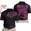 MX DAD - PERSONALISED GIFTS FOR CHILDREN & ADULTS - FOX RACING - PINK 1 BLACK - POLO SHIRT