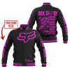 MX DAD - PERSONALISED GIFTS FOR CHILDREN & ADULTS - FOX RACING - PINK BLACK - BASEBALL JACKET
