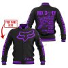MX DAD - PERSONALISED GIFTS FOR CHILDREN & ADULTS - FOX RACING - PURPLE BLACK - BASEBALL JACKET