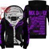 MX DAD - PERSONALISED GIFTS FOR CHILDREN & ADULTS - FOX RACING - PURPLE BLACK - FLEECE ZIP HOODIE