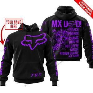 MX DAD - PERSONALISED GIFTS FOR CHILDREN & ADULTS - FOX RACING - PURPLE BLACK