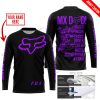 MX DAD - PERSONALISED GIFTS FOR CHILDREN & ADULTS - FOX RACING - PURPLE BLACK - JERSEY