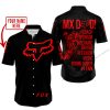 MX DAD - PERSONALISED GIFTS FOR CHILDREN & ADULTS - FOX RACING - RED BLACK - BUTTON SHIRT