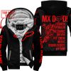 MX DAD - PERSONALISED GIFTS FOR CHILDREN & ADULTS - FOX RACING - RED BLACK - FLEECE ZIP HOODIE