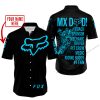 MX DAD - PERSONALISED GIFTS FOR CHILDREN & ADULTS - FOX RACING - SKY BLUE - BUTTON SHIRT