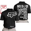 MX DAD - PERSONALISED GIFTS FOR CHILDREN & ADULTS - FOX RACING - WHITE - POLO SHIRT