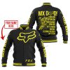 MX DAD - PERSONALISED GIFTS FOR CHILDREN & ADULTS - FOX RACING - YELLOW - BASEBALL JACKET