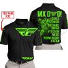 MX DAD - PERSONALISED GIFTS FOR CHILDREN & ADULTS - FLY RACING - GREEN - POLO SHIRT