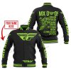 MX DAD - PERSONALISED GIFTS FOR CHILDREN & ADULTS - FLY RACING - GREEN 1 - BASEBALL JACKET