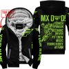 MX DAD - PERSONALISED GIFTS FOR CHILDREN & ADULTS - FLY RACING - GREEN 1 - FLEECE ZIP HOODIE