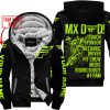 MX DAD - PERSONALISED GIFTS FOR CHILDREN & ADULTS - FLY RACING - NEON - FLEECE ZIP HOODIE