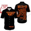MX DAD - PERSONALISED GIFTS FOR CHILDREN & ADULTS - FLY RACING - ORANGE - BUTTON SHIRT