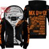 MX DAD - PERSONALISED GIFTS FOR CHILDREN & ADULTS - FLY RACING - ORANGE - FLEECE ZIP HOODIE