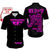 MX DAD - PERSONALISED GIFTS FOR CHILDREN & ADULTS - FLY RACING - PINK - BUTTON SHIRT