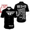 MX DAD - PERSONALISED GIFTS FOR CHILDREN & ADULTS - FLY RACING - WHITE - BUTTON SHIRT