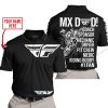 MX DAD - PERSONALISED GIFTS FOR CHILDREN & ADULTS - FLY RACING - WHITE - POLO SHIRT
