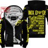 MX DAD - PERSONALISED GIFTS FOR CHILDREN & ADULTS - FLY RACING - YELLOW - FLEECE ZIP HOODIE