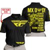 MX DAD - PERSONALISED GIFTS FOR CHILDREN & ADULTS - FLY RACING - YELLOW - POLO SHIRT