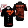 MX DAD - PERSONALISED GIFTS FOR CHILDREN & ADULTS - FXR - BLACK ORANGE - BUTTON SHIRT