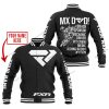 MX DAD - PERSONALISED GIFTS FOR CHILDREN & ADULTS - FXR - BLACK WHITE - BASEBALL JACKET
