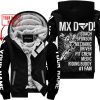 MX DAD - PERSONALISED GIFTS FOR CHILDREN & ADULTS - FXR - BLACK WHITE - FLEECE ZIP HOODIE