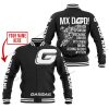 MX DAD - PERSONALISED GIFTS FOR CHILDREN & ADULTS - GAS GAS -BLACK WHITE - BASEBALL JACKET