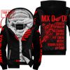 MX DAD - PERSONALISED GIFTS FOR CHILDREN & ADULTS - HONDA -BLACK RED - FLEECE ZIP HOODIE