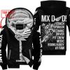 MX DAD - PERSONALISED GIFTS FOR CHILDREN & ADULTS - HONDA -BLACK WHITE - FLEECE ZIP HOODIE